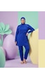 Pierre Cardin Büyük Beden Dik Yaka Yarım Fermuarlı Midi El Dar Paça Likralı Çift Boneli Tesettür Mayo Saks Pierre Cardin Büyük Beden Dik Yaka Yarım Fermuarlı Midi El Dar Paça Likralı Çift Boneli Tesettür Mayo Saks