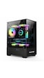 Aktuf Fiero Siyah 3 Rgb Fanlı Temperli Cam Panel Boş M-atx Gaming Oyuncu Bilgisayar Kasası