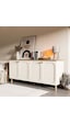 1700 Monza 180 Cm Membran Mdf Kapaklı Bohem Konsol Sepet-beyaz