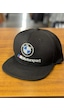 Hamze Bmw Motorsport Nakışlı Siyah Hip Hop Snapback Rapper Basket Şapka Siyah