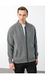 Jack & Jones Desen Erkek Minimalist Uzun Kol Kazak Mont - Günlük & Şık Füme