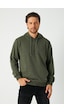 MMetalic Haki Erkek Kapüşonlu Kanguru Cepli Sweatshirt Haki MMetalic Haki Erkek Kapüşonlu Kanguru Cepli Sweatshirt Haki