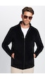 Tudors Unisex Siyah Anti-pilling Tüylenme Yapmayan Standart Fit Tam Fermuarlı Soğuk Geçirmez Polar Hırka-32472 Sİyah