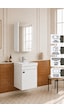 Mimoza 50 Cm, Mdf, Lavabolu, Aynalı Banyo Dolabı Seti, Seramik Lavabo Dahil, Beyaz, Mdf