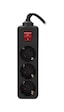 S-Link SPG3-X-3 3'lü Akım Korumalı Priz 1.5 Metre Siyah