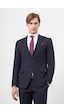 İmza Koyu Lacivert Armürlü Mono Yaka Tam Astar Esnek 6 Drop Slim Fit Classic Takım Elbise 1001245175 Koyu Lacivert