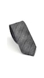 Gaffy Gri Kırcıllı Desenli Füme Dokuma Kumaş Mendilli Slim Fit Kravat // Sdk-2501-3 Füme