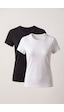 Elemge 2'li Paket Pamuklu Vücuda Oturan Magic Fit Kadın Stretch T-shirt Compact Penye Kısa Kol Esnek Basic Tişört Elastan Siyah Beyaz Siyah - Beyaz Elemge 2'li Paket Pamuklu Vücuda Oturan Magic Fit Kadın Stretch T-shirt Compact Penye Kısa Kol Esnek Basic Tişört Elastan Siyah Beyaz Siyah - Beyaz