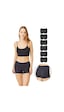 Cottonhill Basic Lazer Kesim Dikişsiz Kadın Boxer Külot 6'lı Paket Renkli-4 Çok Renkli