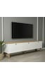 Zenith Membran Mdf Kapaklı Modern Tv Ünitesi - Beyaz Beyaz