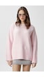 Ritnice Kadın Homy Yumuşacık Bisiklet Yaka Soft Pembe Oversize Triko Kazak Softpembe