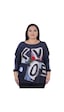 Büyük Beden Çiçek Nakışlı Love Nakışlı Kışlık Oversize Bluz Siyah Büyük Beden Çiçek Nakışlı Love Nakışlı Kışlık Oversize Bluz Siyah