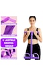 Body Trimmer Egzersiz Aleti El Ayak Egzersiz 6'lı Direnç Lastiği Karın Kası Çalıştırma Aleti 6 Tüplü Lastikli Spor Aleti 6 Lastikli Mor