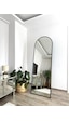 Effe Siyah Metal Çerçeveli Ayaklı Oval Boy Aynası 180x60 Cm Effe Siyah Metal Çerçeveli Ayaklı Oval Boy Aynası 180x60 Cm