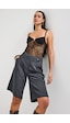 it's basic Kadın Antrasit S6 Baggy Fit Maxi Boy Bermuda Şort
