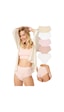 Cottonhill Yüksek Bel Basic Lazer Kesim Bikini Külot 5'li Paket Çok Renkli 6