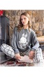 Aydoğan Kadın Bisiklet Yaka Termal Pijama Takımı 30062g- 1 Adet Gri
