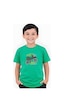 Fyk Kids Erkek Çocuk Yuvarlak Yaka Bisiklet 52 Erkek Baskılı T-shirt Yeşil