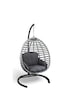 Monalin Home Garden Sofya Classic Rattan El Örgüsü Bahçe & Balkon & Teras Salıncağı Açık Gri