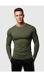 Deepsea Erkek Haki Uzun Kollu Dar Kalıp Ince Sıfır Yaka Sweatshirt 2300423 False Haki