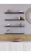 Yankı-byeg 70 Cm 4lü Mat Siyah Mdf Uçan Duvar Rafı Gizli Bağlantı Kitaplık
