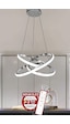 Renkoled Aydınlatma Kumandalı 3 Renk Işıklı Krom Kasa Modern Sarkıt Led Avize Krom
