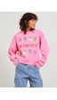 Jjxx Bisiklet Yaka Rahat Kesim Pembe Kadın Sweatshirt 12250198 Pembe