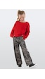 Denokids Leopar Desenli Kız Çocuk Gabardin Pantolon Renkli