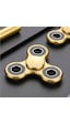 Uzun Süre Dönen Metal Stres Çarkı - Gold Rengi / Fidget Spinner Mavi