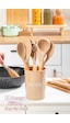 Porsima 3164 Standlı Bambu Silikon 11 Parça Servis Takımı Seti Kapicino