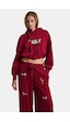 Kadın Bordo W6-35 Sweatshirt Eşofman Pantolon 2'li Nakış Figürlü Tasarım Takım