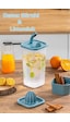 Porsima 1110 Detoks Sürahi & Limonluklu Matara Şeffaf-mavi 2 Lt