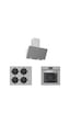 Silverline BO6502S02 - CS5343S01 - 3457 Soho 60 Gri Cam Ankastre Set Silverline BO6502S02 - CS5343S01 - 3457 Soho 60 Gri Cam Ankastre Set