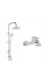 Artema Win S A42676 Banyo Batarysı + Tema Bianco 53270 5+1 Tepe Duş Seti Krom