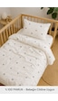 Uçkan Home %100 Pamuk Bebek Nevresim Seti Cilt Dostu Bebek Nevresim Siyan Bebek Nevresim Seti