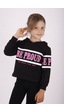 Toontoy Kız Çocuk Be Proud Baskılı Sweatshirt Siyah