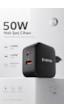 50w Çift Portlu Usb-c Girişli Akıllı Hızlı Şarj Adaptörü