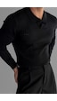 Canlı Siyah Regular Fit Polo Yaka Triko Uzun Kollu Kazak Çok Renkli
