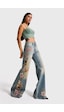 it's basic Kadın T.kot Rengi 4s6-32 Flare Fit Elastan Kumaş Özel Nakış Detaylı Tasarım Denim Jean