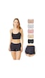 Cottonhill Basic Lazer Kesim Dikişsiz Kadın Boxer Külot 5'li Paket Renkli-1 Çok Renkli