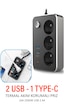 Usb Type-c Priz Dönüştürücü 2m Kablolu 2500w