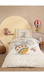 Özdilek Disney Nevresim Takımı Ranforce Bebe Dumbo Cırcus Bej