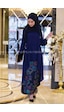 Rabia Şamlı Gülru Goblen Etek Saks Normal