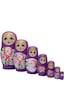 Mobgift Ahşap Tombul Iç Içe Matruşka Bebek 7li Set Mot