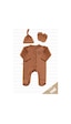 Tinylamb Honey Bear Unisex 3 Parça Hastane Çıkışı Takımı Organik Pamuk Yenidoğan Set Kiremit
