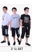 Fyk Kids 3'lü Erkek Çocuk Alt-üst Kapri-tişört Takım Çok Renkli