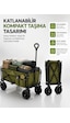 130 Kg Taşıma Kapasiteli Katlanabilir Wagon Taşıma Arabası Çok Renkli