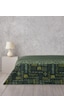 English Home Tendril Bloom Çift Kişilik Çok Amaçlı Örtü 200x220 Cm Yeşil Yeşil