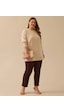 Gala-xi Kadın Büyük Beden Çiçek İşlemeli Sweatshirt 10002512314003 Bej