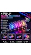 4 Tuşlu Rgb Klavye Anahtarlık Işıklı Mini Mekanik Keychain Led Efektli